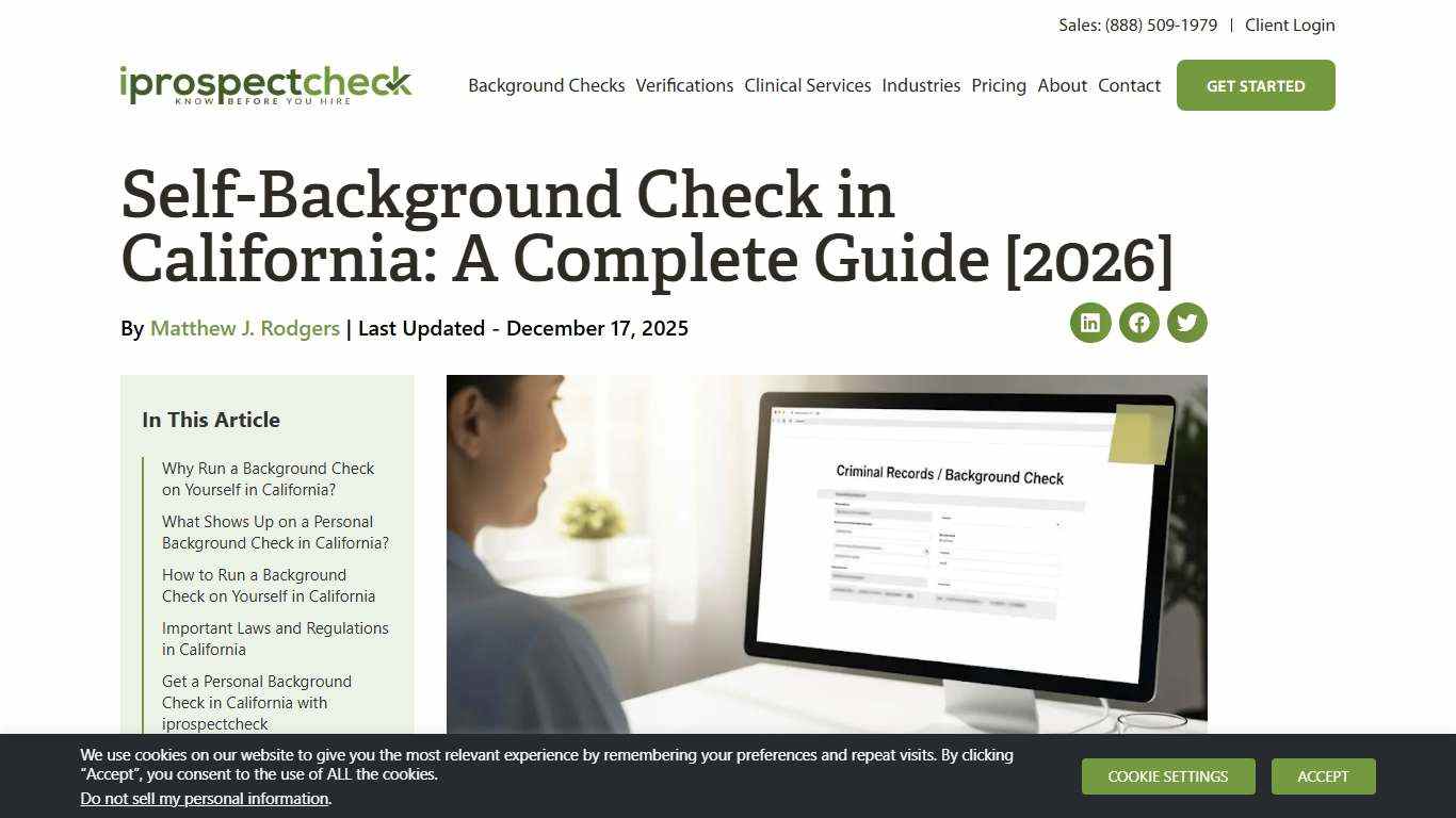 Self-Background Check in California: A Complete Guide [2026] - iprospectcheck